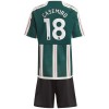 Camisola + Calções Manchester United Casemiro 18 Criança Equipamento 2ª 23/24